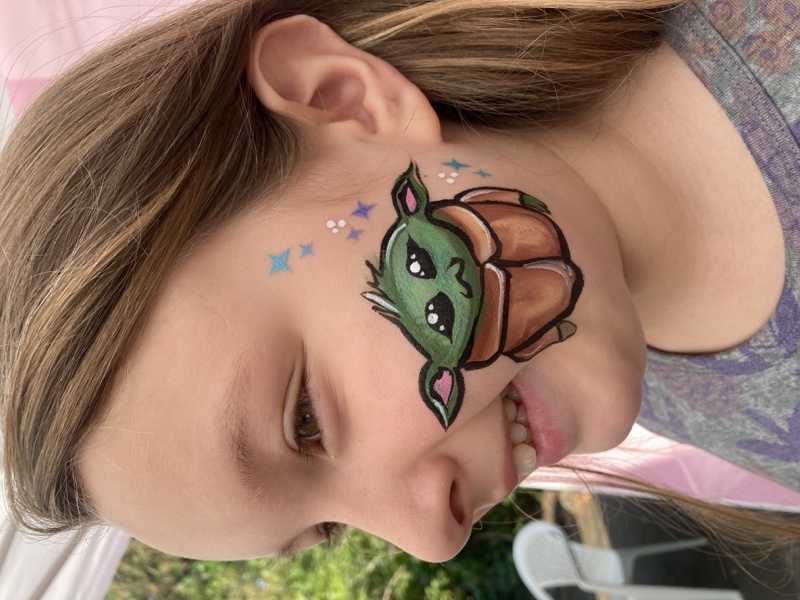 Baby Yoda Grogu — cheek art with stars