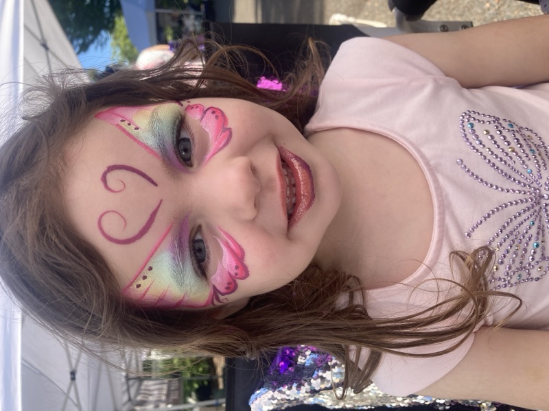 Butterfly Princess — rainbow butterfly full face design